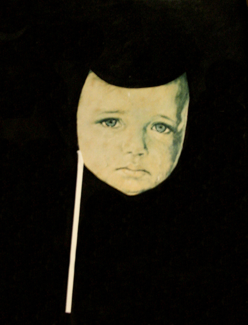 Crying Boy Number 3 | Charcoal and Varnish on Canvas | 200 x 145 cm | 2005